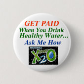 Gesunder Wasserverlust Button (Vorderseite)