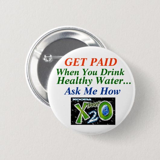 Gesunder Wasserverlust Button (Vorne & Hinten)