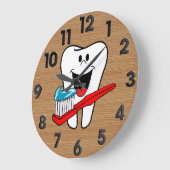 Gesunder Zahn Große Wanduhr (Winkel)