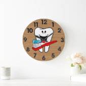 Gesunder Zahn Große Wanduhr (Zuhause)