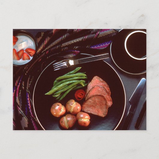 Gesundes Abendessen Postkarte (Vorderseite)