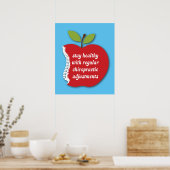 Gesundes (Apple) Chiropraktisches Poster 20" x 24" (Küche)