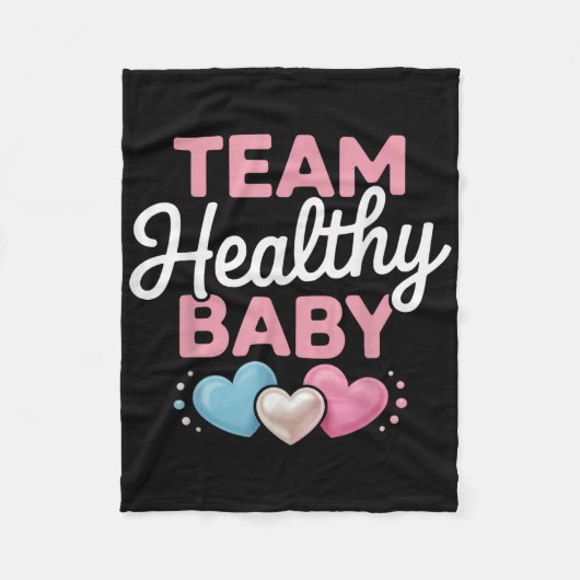 Gesundes Baby Team Neue Eltern Mama Vater Geschlec Fleecedecke (Vorderseite)