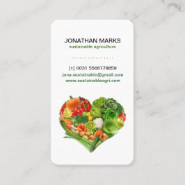 Gesundes Frucht-Gemüse-Herz-Geschäft Visitenkarte