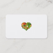Gesundes Frucht-Gemüse-Herz-Geschäft Visitenkarte (Rückseite)