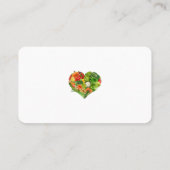 Gesundes Frucht-Gemüse-Herz-Geschäft Visitenkarte (Rückseite)