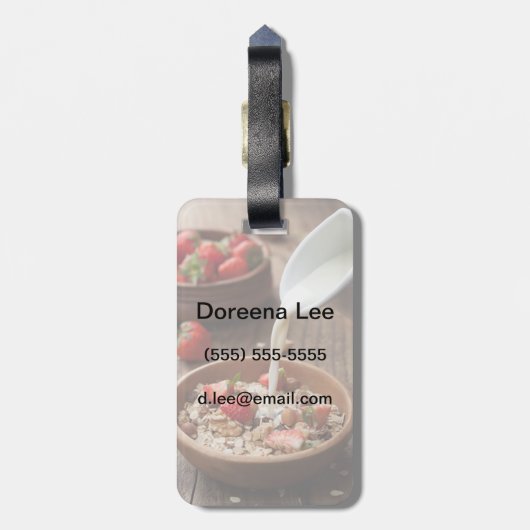 Gesundes Frühstück Gepäckanhänger (Rückseite vertikal)