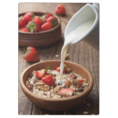 Gesundes Frühstück Klemmbrett (Rückseite)
