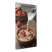 Gesundes Frühstück Mini Klemmbrett (Schrägansicht)