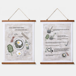 Gesundes Frühstück Pasta Rezept Wandteppich Mit Holzrahmen