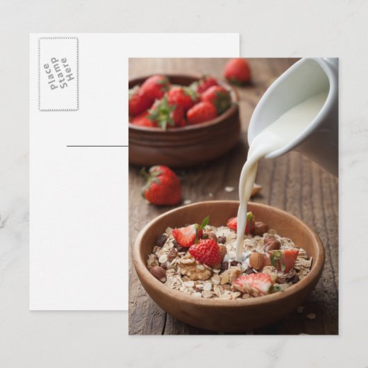 Gesundes Frühstück Postkarte (Vorne/Hinten)