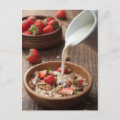 Gesundes Frühstück Postkarte (Vorderseite)