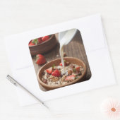 Gesundes Frühstück Quadratischer Aufkleber (Umschlag)