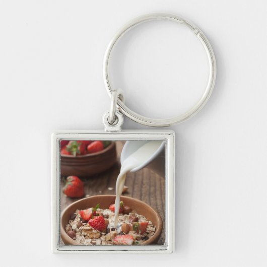 Gesundes Frühstück Schlüsselanhänger (Vorne)