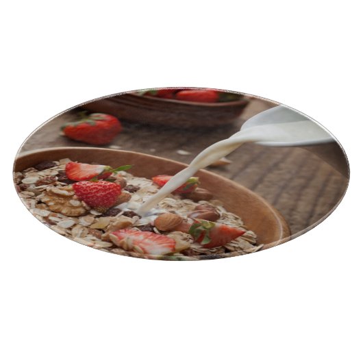 Gesundes Frühstück Schneidebrett (Ecke)