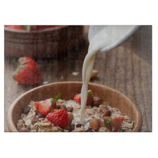 Gesundes Frühstück Schneidebrett (Vorderseite)