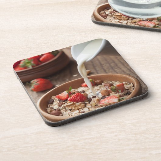 Gesundes Frühstück Untersetzer (Linke Seite)