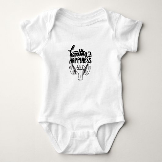 gesundes Gymnastikdesign Baby Strampler (Vorderseite)