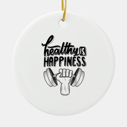 gesundes Gymnastikdesign Keramik Ornament (Vorne)