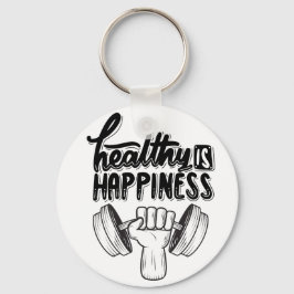gesundes Gymnastikdesign Schlüsselanhänger