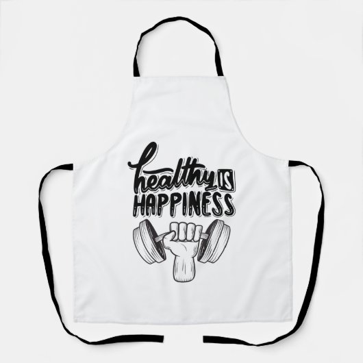 gesundes Gymnastikdesign Schürze (Vorderseite)