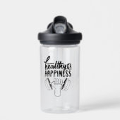 gesundes Gymnastikdesign Trinkflasche (Vorne)