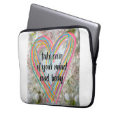 Gesundes Herz Laptopschutzhülle (Vorderseite Links)