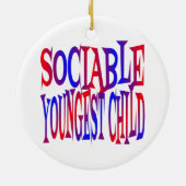 Gesundes junges Kind Keramikornament (Hinten)