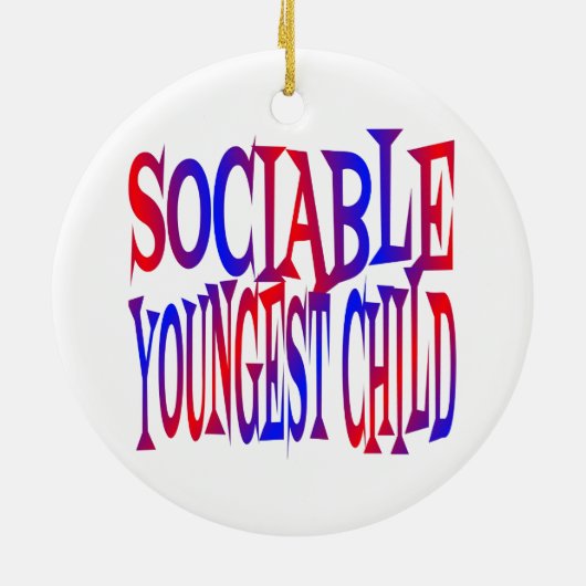 Gesundes junges Kind Keramikornament (Hinten)