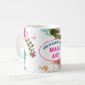 Gesundes Leben macht Kunst Kaffeetasse (Vorderseite Links)