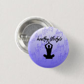 Gesundes Lifestyle-Button Button (Vorne & Hinten)