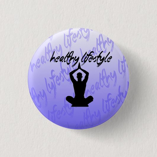 Gesundes Lifestyle-Button Button (Vorderseite)