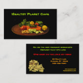 Gesundes Nahrungsmittelrestaurant Visitenkarte (Vorne/Hinten)