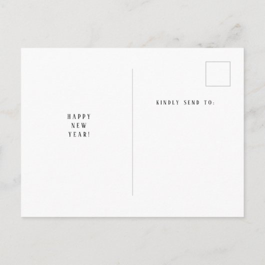 Gesundes neues Jahr Postkarte (Rückseite)