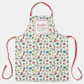 Gesundes Obst und Gemüse Muster modern gestylt Schürze (Vorderseite)