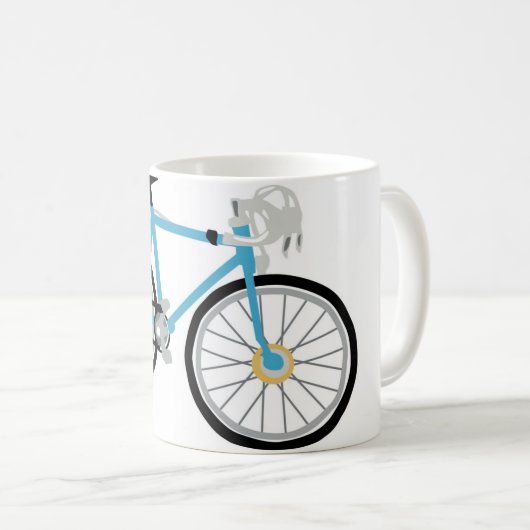 Gesundes Radfahren Kaffeetasse (VorderseiteRechts)