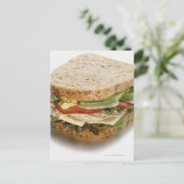 Gesundes Sandwich Postkarte (Stehend Vorderseite)