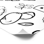 Gesundes Starkes und Power-Farbplakat Poster (Ecke)