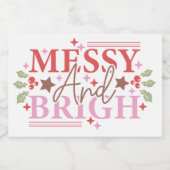 Gesundes und helles Weihnachtsgeschenk Schaumweinetikett (Einzelnes Label)