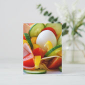 Gesundes Veganes Frühstück Postkarte (Stehend Vorderseite)