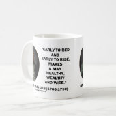 Gesundes wohlhabendes kluges Zitat Benjamin Kaffeetasse (Vorderseite Links)