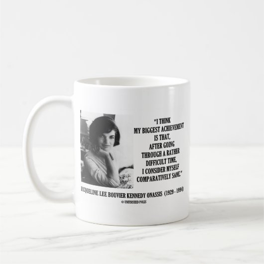 Gesundes Zitat Jacqueline Kennedy verhältnismässig Kaffeetasse (Links)