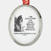 Gesundes Zitat Jacqueline Kennedy verhältnismässig Silbernes Ornament (Links)