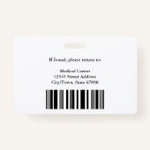 Gesundheit Beruflich Ausweis (Rückseite)