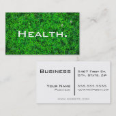 Gesundheit Beruflich- Personal Trainer- Natur Visitenkarte (Vorne/Hinten)