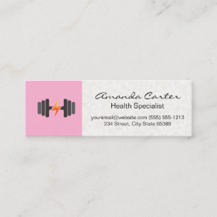 Gesundheit Hantel-Logo Fitness Mini Visitenkarte