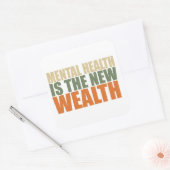 Gesundheit ist der neue Wohlstand Quadratischer Aufkleber (Umschlag)