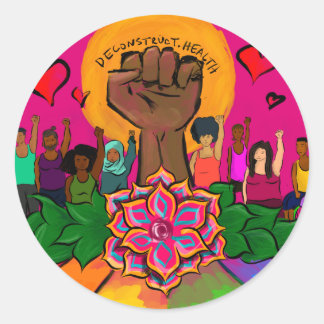 Gesundheit ist für alle wichtig runder aufkleber