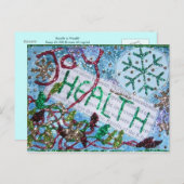 Gesundheit ist Reichtümer Postkarte (Vorne/Hinten)