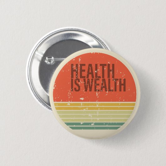 Gesundheit ist Vintag Button (Vorne & Hinten)